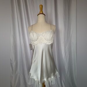 NWT Jonquil Cream Satin Chemise XS